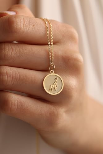 Collier pièce monnaie cerf résistant qui ne ternit pas