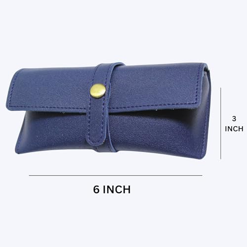 Image of Personalized Leather Goggle Cover | Custom Name | Unisex Faux Leather Eyewear Case with Button Closure | Travel-Friendly & Durable Sunglasses Holder for Men & Women