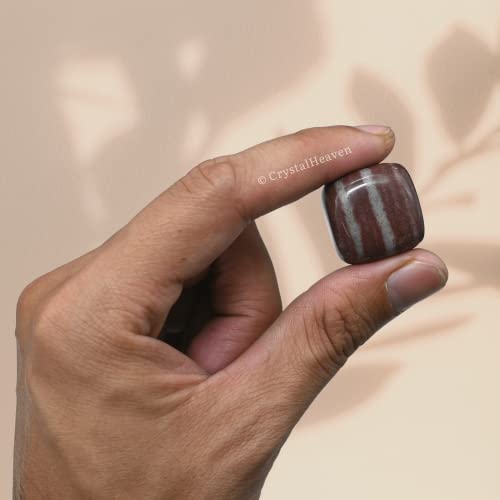 Image of Certified Narmada Shiva Lingam Crystal Healing Tumbled Stone, Natural Polished Crystals for DIY Crafts, Manifestation, Meditation, Pooja Feng Shui and Reiki Healing (30 Grams)