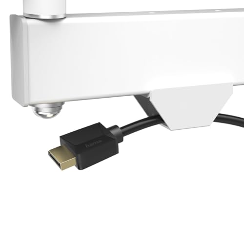 Hama TV Wandhalterung schwenkbar, neigbar, ausziehbar (TV Wandhalterung 19-48 Zoll, VESA 75x75 bis VESA 200x200, bis 20kg, 3 Gelenke, mit Fischer-Dübeln & Montageanleitung) schwarz-weiß – Bild 3