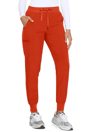 Image of COZYFIT Womens Scrub Pants - Soft Stretch Yoga Style with 5 Pockets, Slim Fit Jogger Scrubs Pants for Women