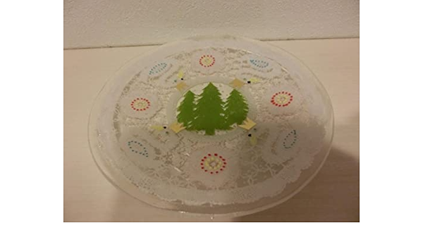 ガラス作家 土井朋子さん製作 スワンのお皿とハリネズミのお皿2