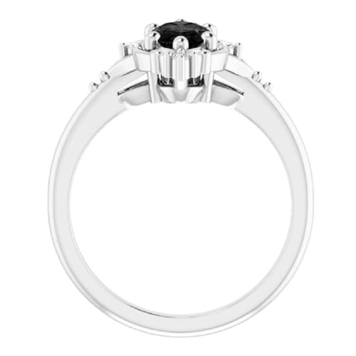 2.00 CT Vintage Marquise Shape Black Onyx Engagement Rings for Women,Solitaire Art Deco Onyx Promise Ring For Her, Black VVS1 Wedding Ring4