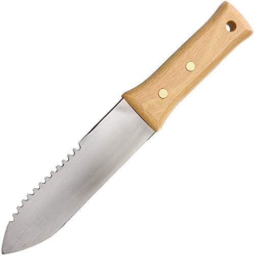 Bonsai BONUB030 Hori Hori Garden Fixed Blade Knife Combo /Wood Handle + Sheath