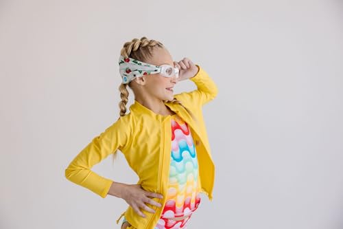 Image of Splash Place KIDS SWIM GOGGLES with Fabric Strap - STRAWBERRY FIELDS | Tangle-Free, Swimming Goggles for Kids, Comfy Fabric Strap Goggles