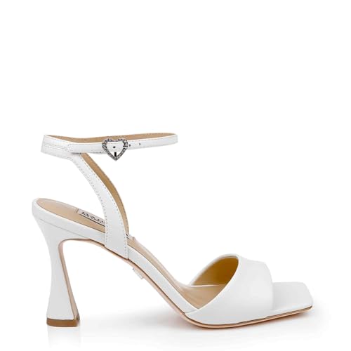 Image of Badgley Mischka Women's Cady Sandals With Heart-shaped Buckle