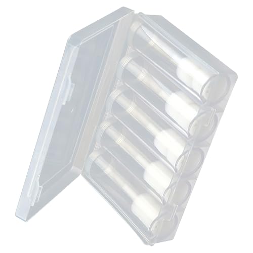 Zerodeko 6pcs tubo transparente para almacenaje de monedas