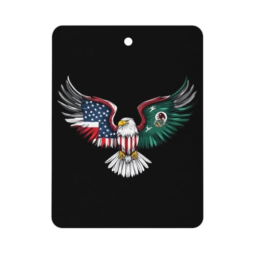 USA Mexico Friendship Ea-gle Car Air Freshener Hanging Aromatherapy Tablets for Car Accessories Square