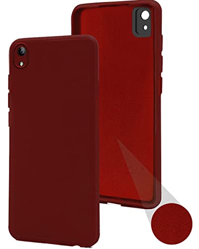 Image of Jkobi Back Cover Case for Vivo Y1s (Matte Finish Silicone with Inside Fiber Cloth |Red)