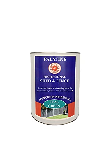 Palatine Professional Shed & Fence Paint 5lt | Oil Based Paint for use on Sheds & Fences (Teal Green)