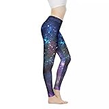 ZSOSIXDEAL Legging décontracté pour femme, motif camouflage, champignon, crânes, fleurs, marbre, pantalon de yoga, leggings d'entraînement de gym, galaxy, S