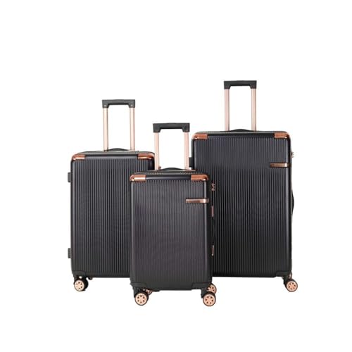 4-piece Luggage Sets, 360 ° Dual Rotating Four-wheel, Password Lock, Lightweight Universal Wheel Portable Luggage (Black)