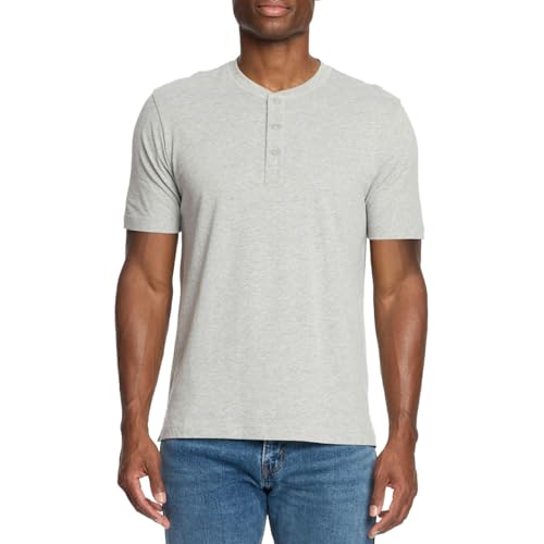 Weatherproof WP 2 Pack Short Sleeve Henley Mens Shirts, Mens Shirts Casual, Lightweight Tee4