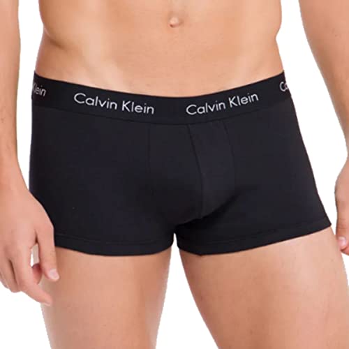 Kit com 4 Cuecas Low Rise Trunk, Calvin Klein, Masculino, Preto, G