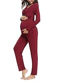 【Superior Material】Nuestros pijamas de lactancia están hechos de algodón de alta calidad, transpirable y amigable con la piel, cómodo para usar. Para disfrutar de una maternidad mas cómoda es una de las mejores opciones.