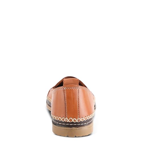 Image of Spring Step Women's Ingrid Loafers - Premium Leather Slip-On with Laser Cutout Design, Elastic Goring and Lightweight Flat Sole for Comfortable Stylish Wear