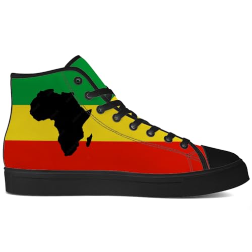 Rasta High Top Canvas Shoes for Men Women Reggae High Top Sneakers Lace Up Casual Shoes Gifts for Dad Mom4