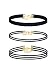 Mudder Velvet Chokers Necklaces Set Classic Chokers for Women and Girls (Black, 3 Pieces)