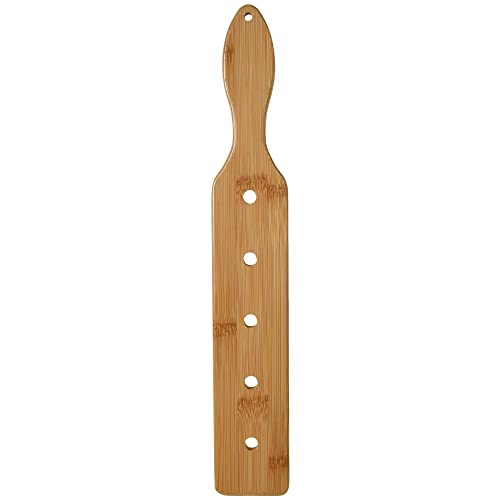 Bamboo Wood Paddle, 14 Inch Solid Durable Smooth Wooden Paddle with Airflow Holes for Adults and Kids