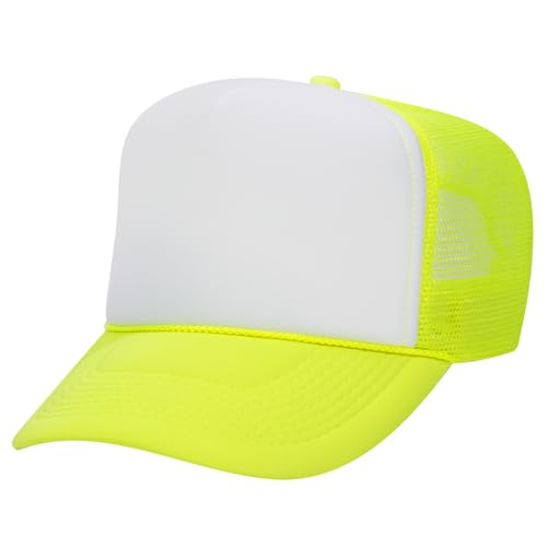Image of OTTO Polyester Foam Front 5 Panel High Crown Mesh Back Trucker Hats in 97, Bulk, Wholesale