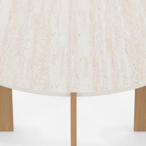 IDMarket - Couchtisch, rund, Armonia, 73 cm, Travertin-Effekt – Bild 6