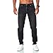 Produktbild JEEL Herren Sweat-Jeans - Regular-Fit Straight-Cut - Stretch Washed Denim-Look - Jeans-Hose 06-Schwarz 33W / 30L
