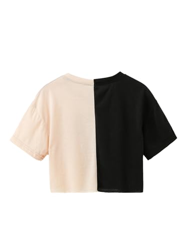 SOLY HUX Girl's Color Block Letter Graphic Tees Summer Crew Neck Short Sleeve Casual T Shirts2