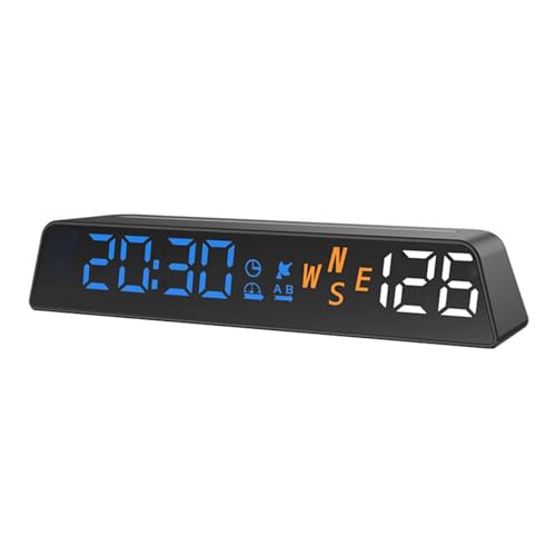 H500G Digital GPS Speedometer,Head-up Display for All Cars,Vehicle Speed,MPH,Clock,Altitude,Overspeed Alarm,Compass,Travel Distance,LCD Display