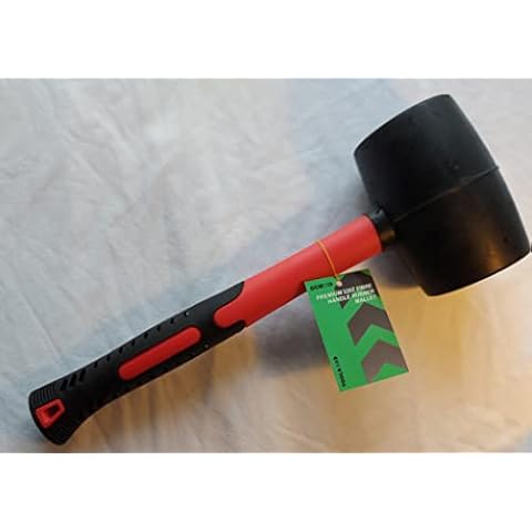 OCW 32oz High Quality Rubber Mallet with Non Slip Fibre Handle Cover