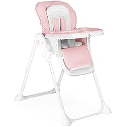 Trona Asalvo Rosa Innovaciones MS Trona Para Bebe Evolutiva Tasty- 6 Posiciones De Altura Y 3 De Reclinación- Bandeja Extraíble Y Reposapiés Regulable, color Rosa