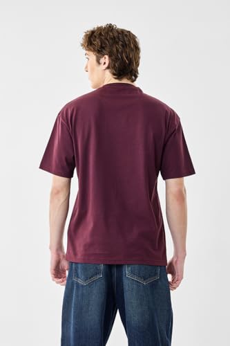 Image of SNITCH Men Oversized Fit T-Shirt | Premium 100% Cotton Breathable Fabric & Smooth Texture | Minimalist Casual Wear T-Shirt with Drop Shoulder & Half Sleeves for Daily Use