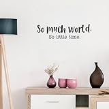 Vinyl Wall Art Decal - So Much World So Little Time - 8