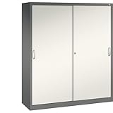 Photo Gallery c + p möbelsysteme c+p | armadio con ante scorrevoli acurado | 12 guide mobili | alt x largh x prof 1950 x 1600 x 500 mm | grigio vulcano/bianco perla Photo Gallery c + p möbelsysteme c+p | armadio con ante scorrevoli acurado | 12 guide mobili | alt x largh x prof 1950 x 1600 x 500 mm | grigio vulcano/bianco perla