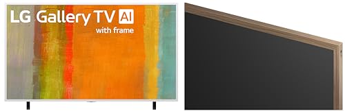 LG 65-Inch Art Gallery TV QNED AI LX7B Series Mini LED Smart TV Bundle with Teak Bezel Natural Wood Magnetic Frame