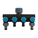 Produktbild VONLIS Wasserverteiler Gartenschlauchverteiler Schlauch Verteiler 2/4-Wege 3/4" 1" 4-Wege Verteiler