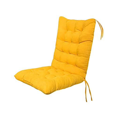 Morbuy Cuscino per Sedia a Sdraio, Cuscino per Poltrona Sedia da Bagno di Sole, Cuscino Imbottito per Sdraio Relax Giardino per Interni ed Esterni, Vacanze (Giallo,45x100cm)