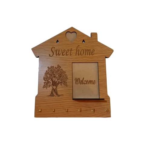 EDURAIT Colgador de llaves en madera para pared Personalizado Cover
