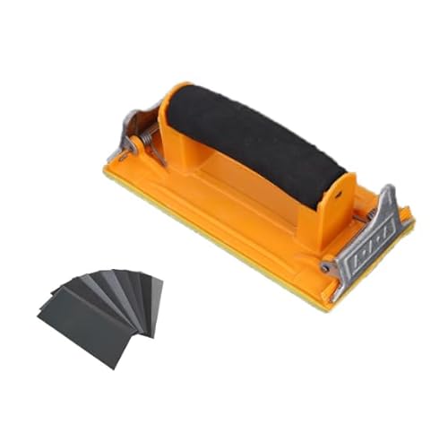 ハンドサンダー ハンドサンダーセット サンドペーパー DIY 工具 紙やすり サンドペーパー ヤスリ セット ホルダー 木材 塗装 加工 便利 女性 簡単 棚作り 表面仕上げ 面取り 下地処理 研磨作業 握りやすい handsander (ハンドサンダー+
