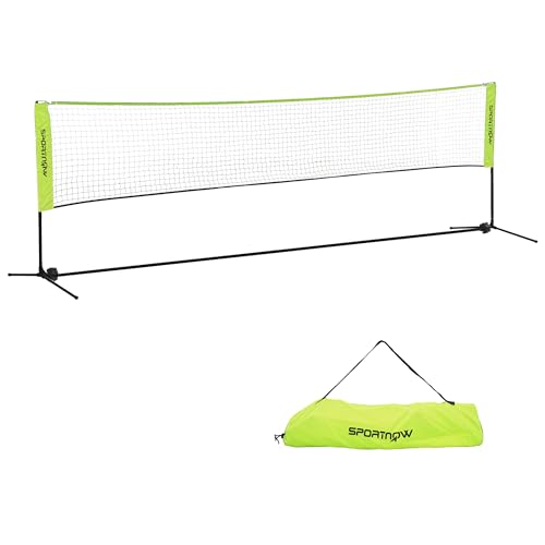 SPORTNOW Filet de Badminton, Filet Portable pour Volley-Ball, Pickleball et Tennis, Hauteur Ajustable de 107 à 155...