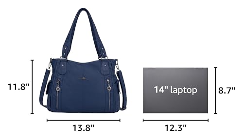 Image of Angel Kiss Handbags for Womens Top-Handle Hobo Purse Roomy Casual Shoulder Bags PU Tote Satchel Purse for Women