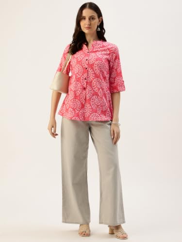 Image of Printed Mandarin Shirt - Casual & Chic (S-3XL)