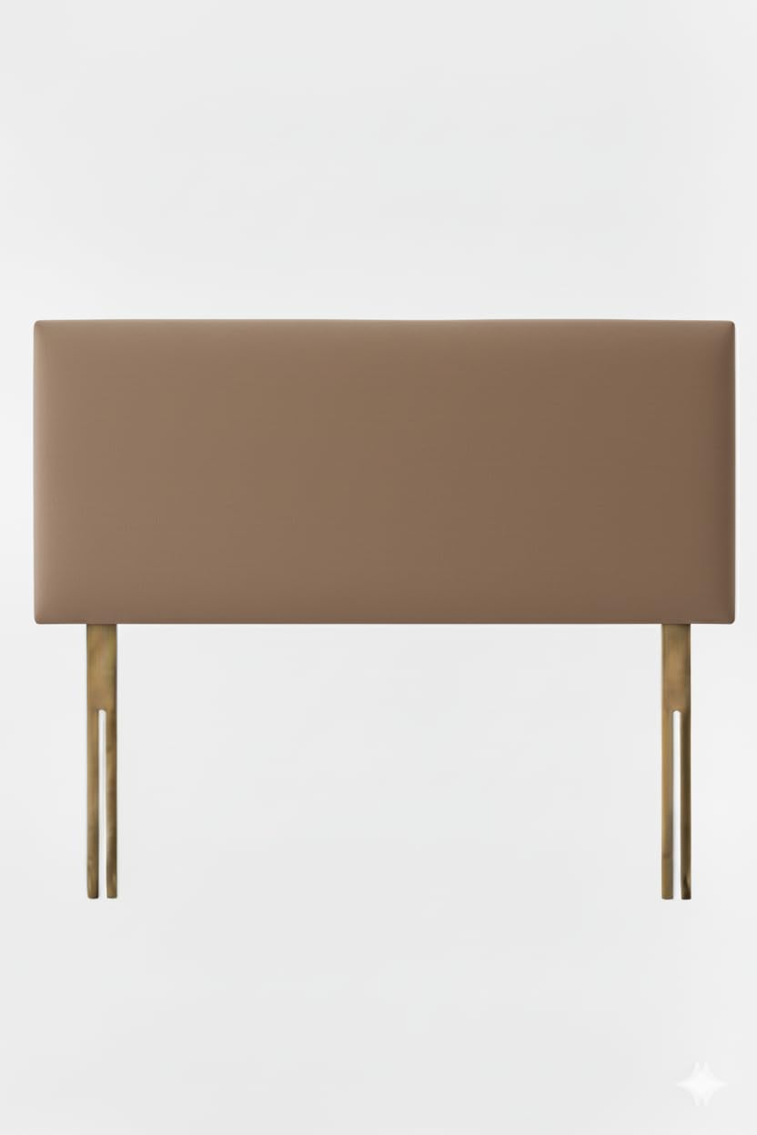 ZNX Plain Plush Velvet Fabric Padded Headboard 20 Inch High Upholstered Bed Headboard for Bedroom Soft Cushioned Fits 2ft6, 3ft, 4ft, 4ft6, 5ft & 6ft Beds (Mink, 4 Feet 6 Inches)