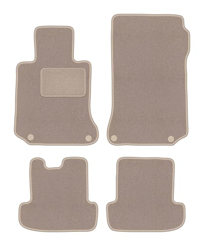 Tapis de voiture pour Mercedes W207 Coupé Classe E en velours beige