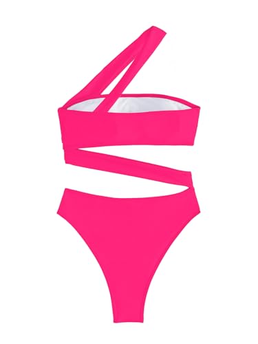 Lilosy Sexy Cutout Tube High Waist Bandeau Bathing One Piecce Swimsuit4