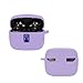 smaate Earbuds Case Compatible with TAGRY X08 Wireless Headphone, Silicon Protective Cover with Keychain, with Window for LED Display, Purple