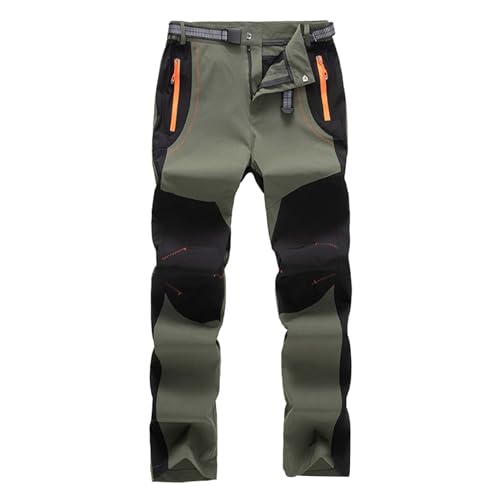 Generisch Pantalones cargo elásticos para hombre, pantalones largos de montañismo, impermeables, pantalones de trekking, pantalones de softshell de secado rápido, cómodos, pantalones de entrenamiento