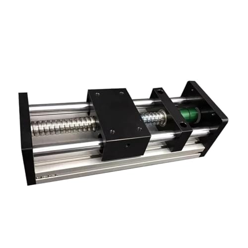 Dual Optical Axis Manual Sliding Table Rail Guide Linear Guide Coupling Sliding Table Ballscrew SFU1204 100-500mm Stroke Coupling Double Optical Axis Table 3D Printer(300mm)
