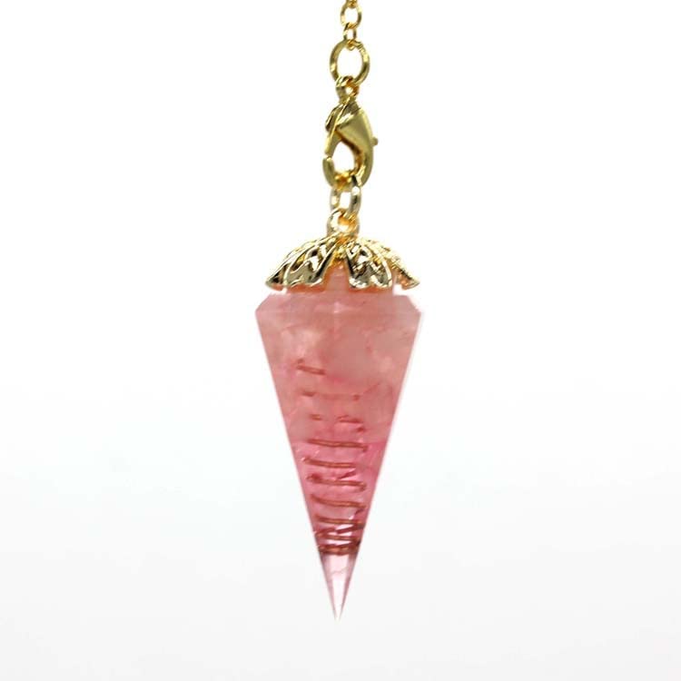 WOWDECOR Dowsing Crystal Pendulum Hexagonal Cone Point Pendant - Image 2
