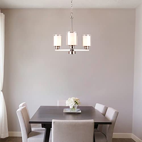 Design House 567206 Oslo 3 Light Chandelier, Satin Nickel #TOP2