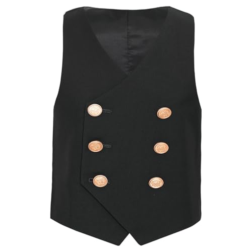 ACSUSS Boy's Slim Fit Formal Suit Vests with Double-Breasted Gentlemen Classic Dress Waistcoat Blazer Vest Jacket3